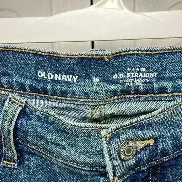NWT Old Navy High-Rise OG Straight Courtney Jeans Denim Medium Wash Size 16 - Picture 5 of 11